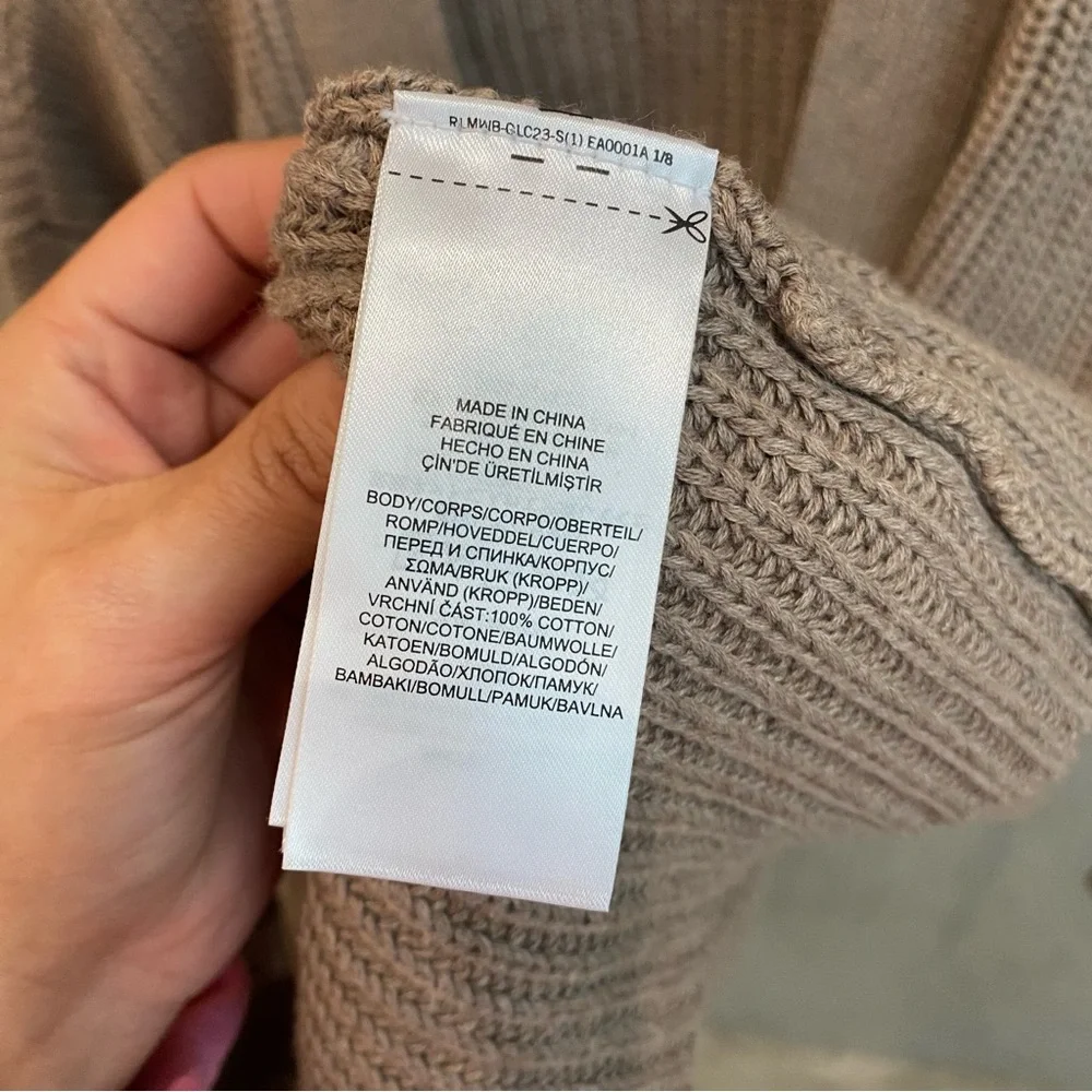 Lauren Ralph Lauren Buckle-Trim Cotton Cardigan, Size XS - Picture 10 of 10